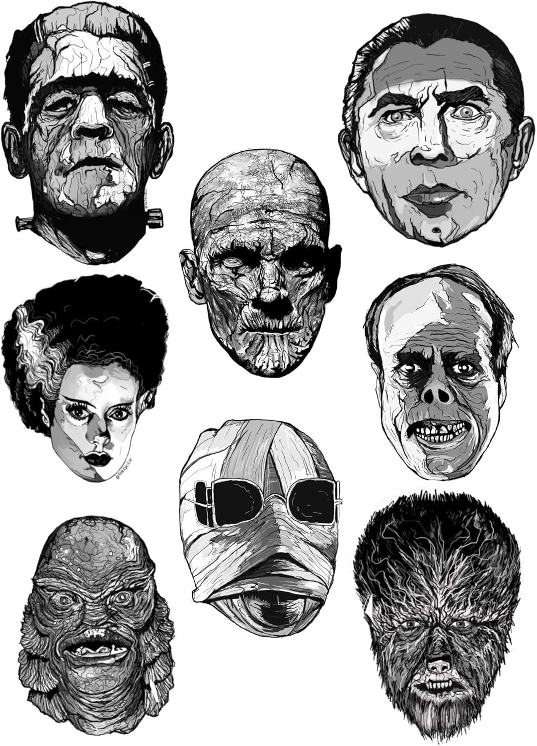 Toe/Eye/Ear Universal Monster Sticker Set