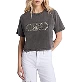 Michael Kors Womens Cropped Empire Stud T-Shirt