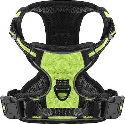 Belababy Dog Harness Small Medium Large No Pull Adjustable Reflective Front