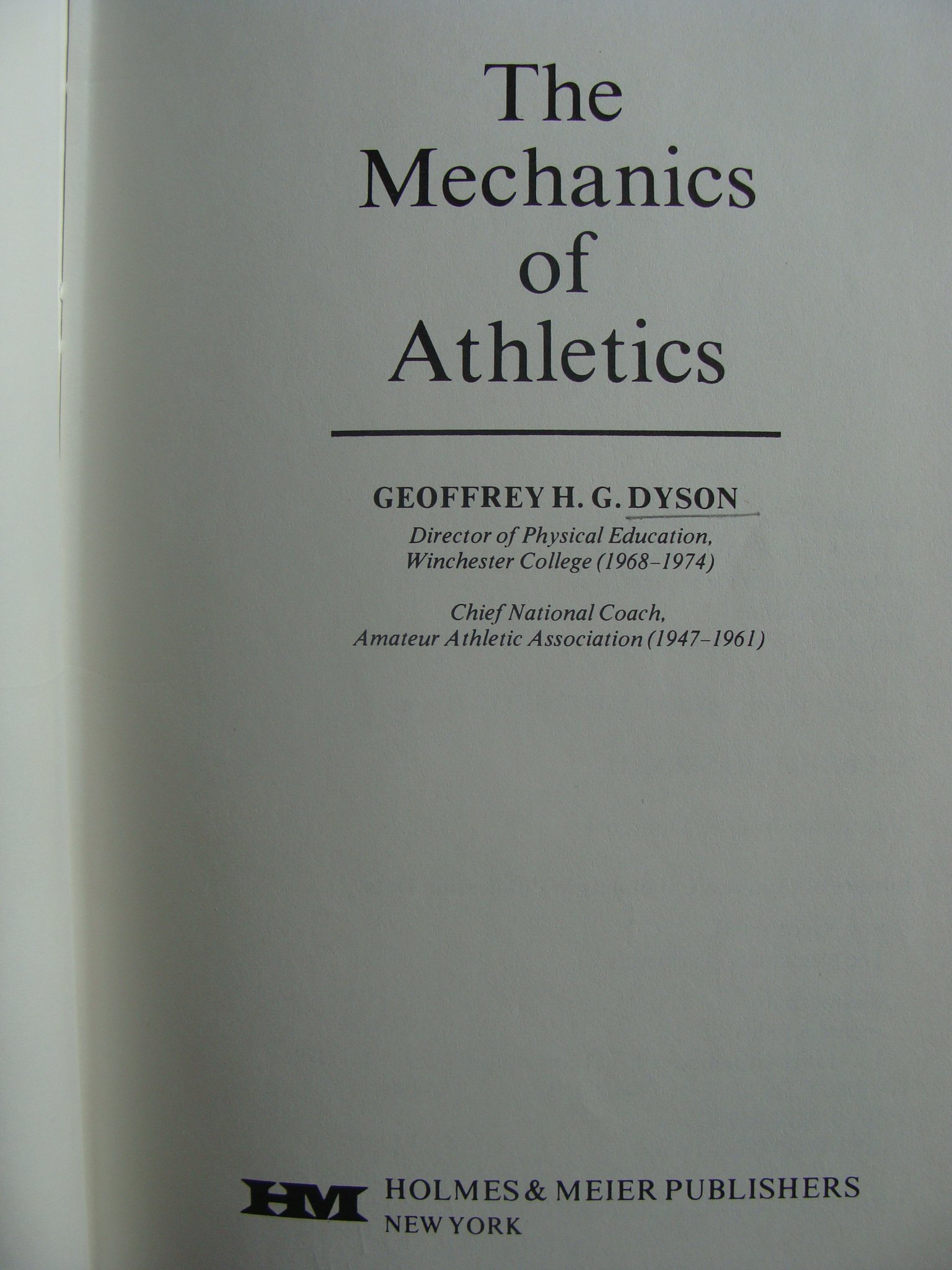 蔵 Mechanics Of Athletics