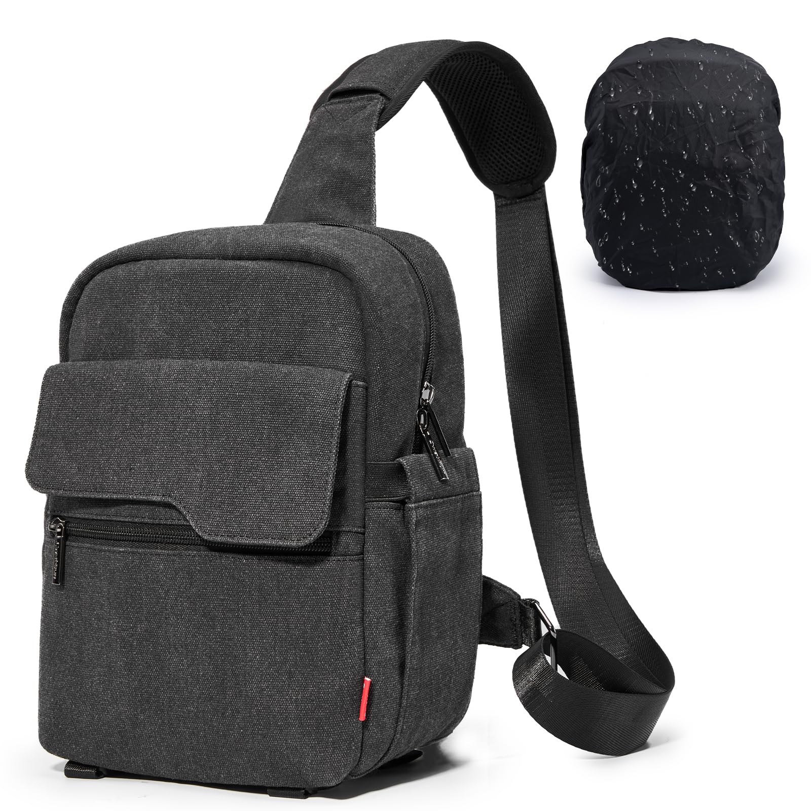 Photo 1 of Cwatcun Camera Sling Bag Crossbody Small Camera Case, Lightweight DSLR/SLR/Mirrorless Photography Bag with Tripod Holder and Rain Cover for Canon, Nikon, Sony, Fuji Cameras, Lens Accessories