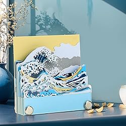 MACTANO 3D Art Memo Pad, Creative The Great Wave