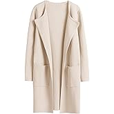 ANRABESS Womens Cardigan Sweater Open Front Knit Long Coatigan Dressy Casual Jacket Coat 2025 Fall Outfits Classy Clothes