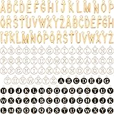 SANNIX 156Pcs/6 Sets A-Z Letter Charms, Initial Alphabet Metal Charms with 200Pcs Open Jump Rings for Bracelet Earrings Necklace, Jewelry Making, KC Gold