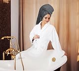 Utopia Towels 8-Piece Luxury Towel Set Grey 97% Ring Spun Cotton Viscose Stripe view 6