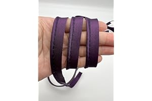 PEPPERLONELY 5 Yards 12mm (1/2 Inch) Polyester Satin Bias Piping Type, Bias Type with Cord, Piping Trim with Cord, Lip Cord Trim for Sewing Clothing Upholstery Trimming - Dark Purple
