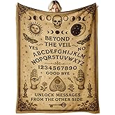 Vintage Gothic Spirit Board Blanket - Witchy Mystical Halloween Throw Blanket 50