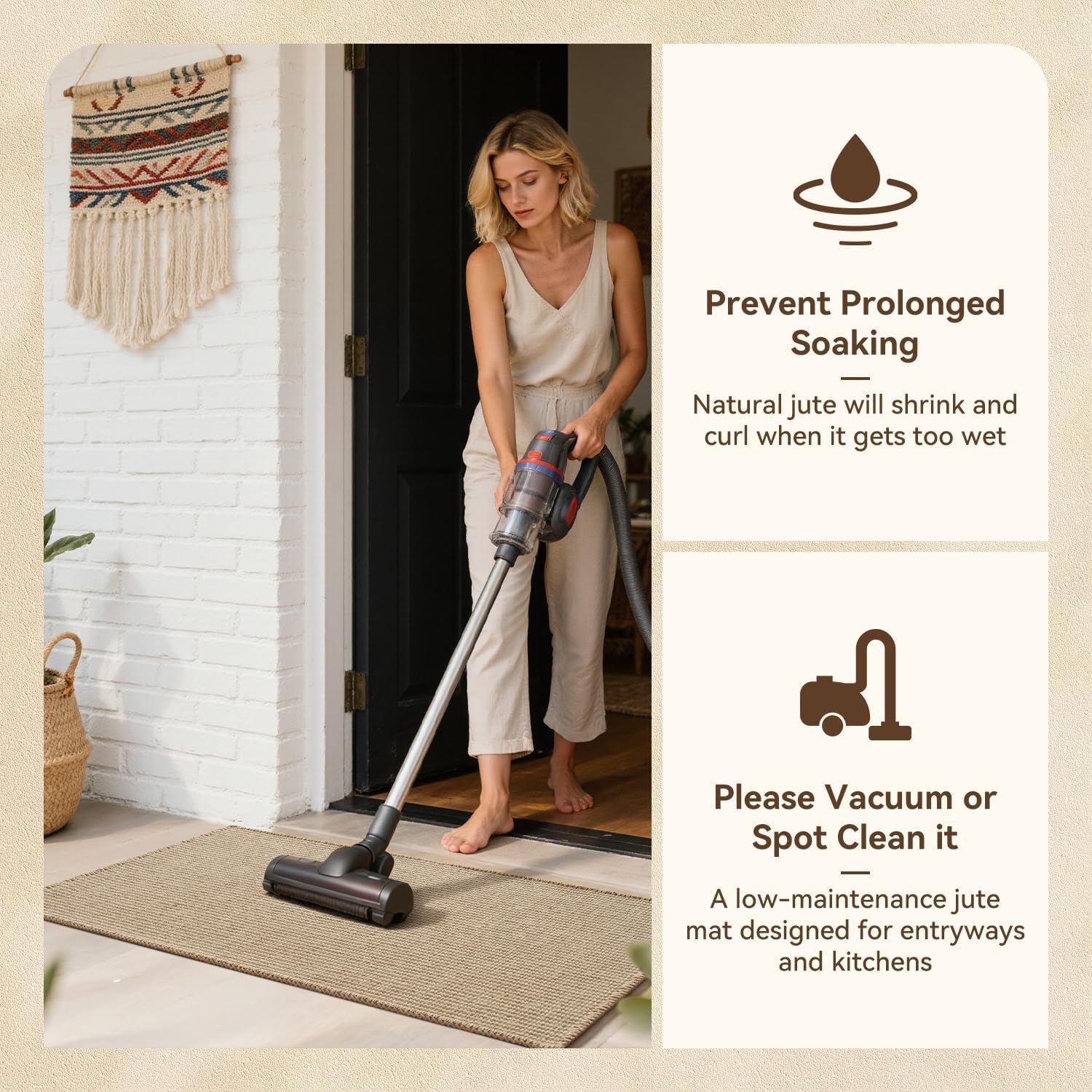 Jute Front Door Mat Indoor Entrance Indoor Door Mat Rugs for Entryway Entry Rug Mats Entrance Rug Inside Doormat Welcome Mats Boho 17