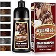 Blonde Brown Hair Dye Shampoo, 4 Weeks of Vibrant Color, 3 in 1 Argan Oil Color Shampoo Hair Dye for Women & Men, Magic Hair Color Shampoo for Gray Hair, Semi-Permanent Hair Color, Easy to Use, 500Ml