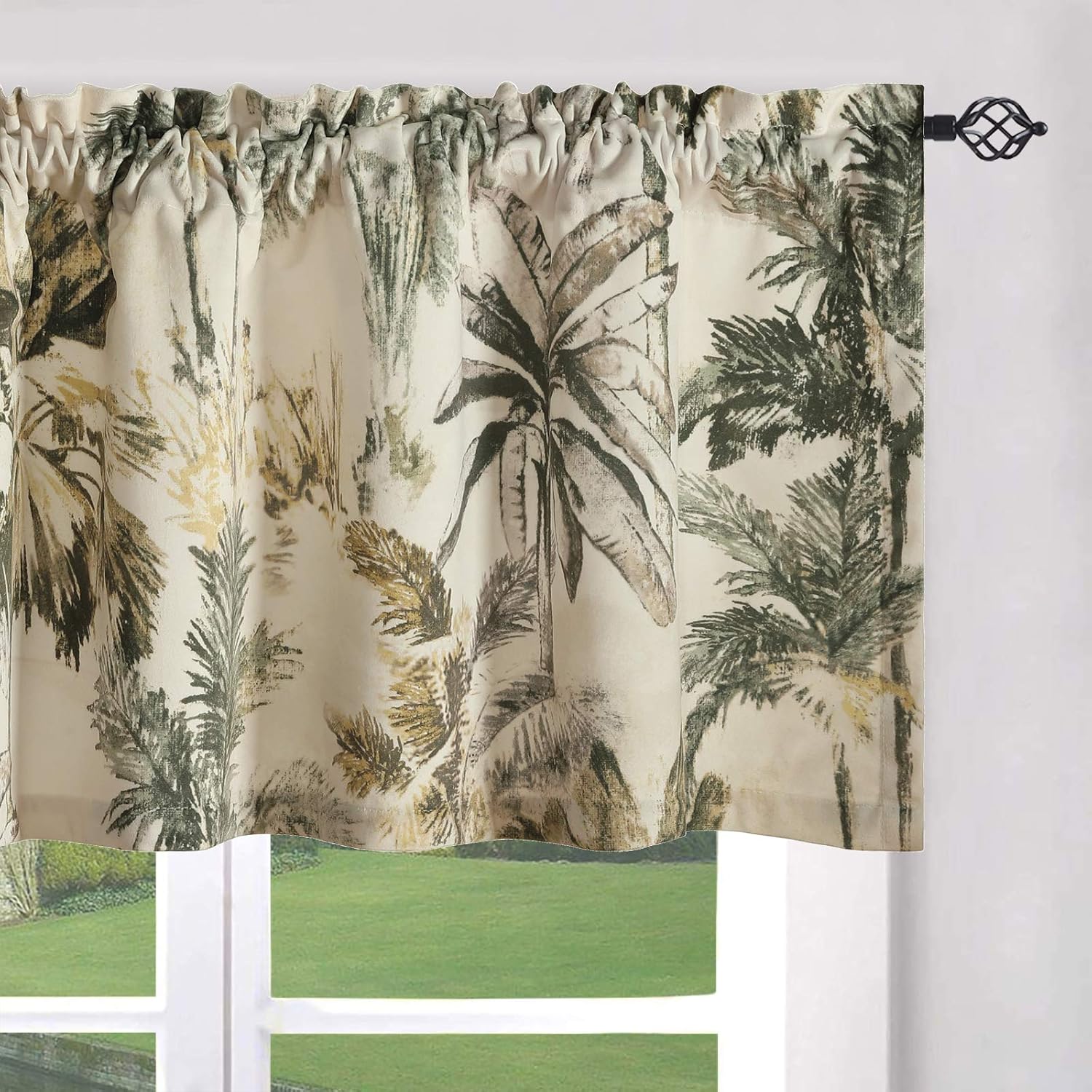 Amazon.com: Leeva Curtains Valances for Porch Bathroom, Top Rod Pocket