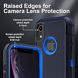YKHJKLEC for iPhone XR Case, Military Grade 3 in 1