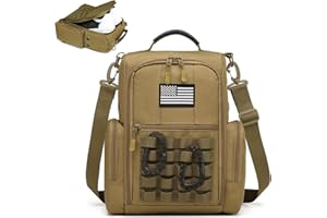 SLINRKE Golf Shoe Bag - Tactical Zippered Shoe Carrier Bag with Ventilation & Shoulder Strap for Balls, Gloves, Tees, Golf Accessories