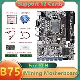 Lodokdre B75 ETH Mining Motherboard Kit 4GB RAM 128GB SSD CPU Fan Cable view 7