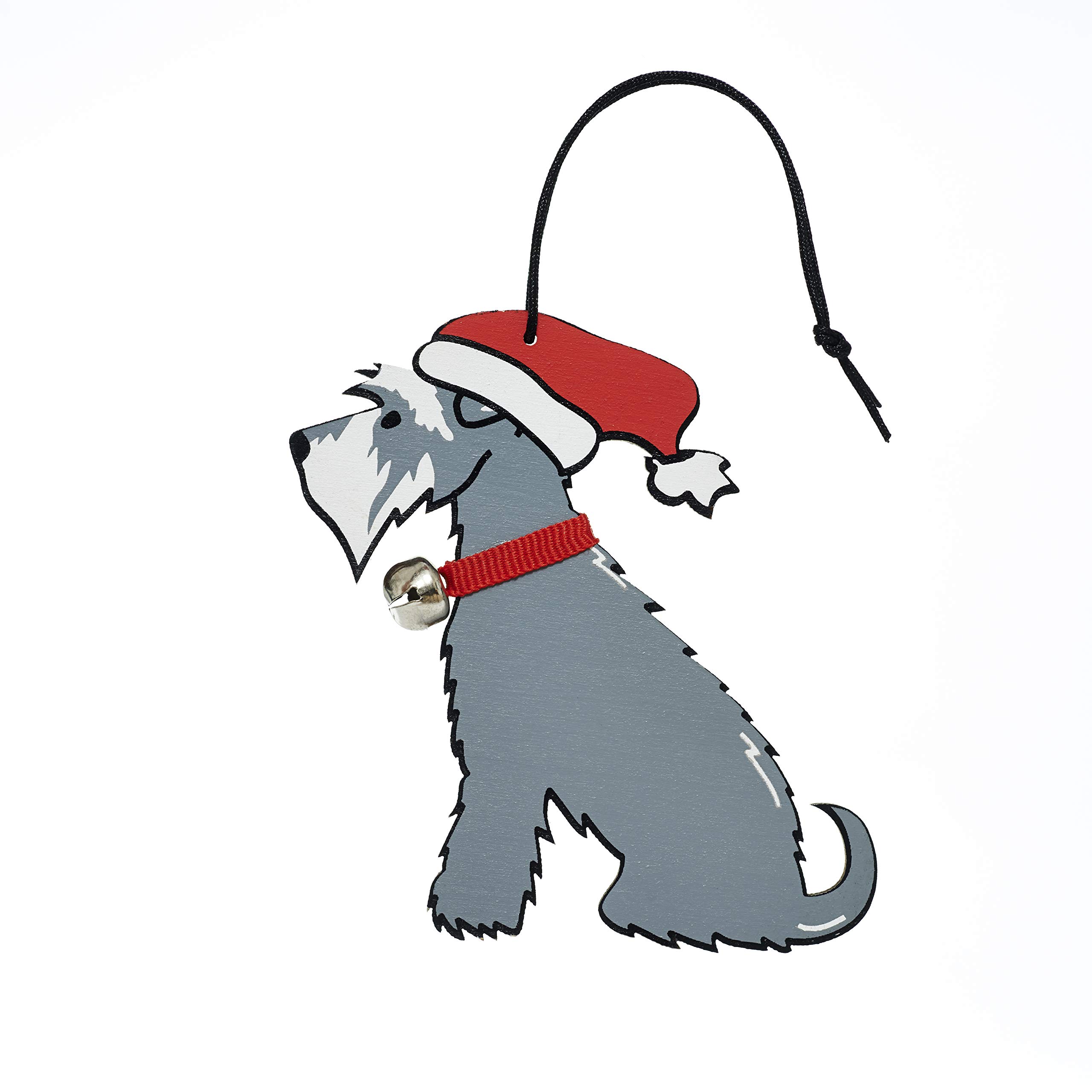 Sweet William Schnauzer Christmas decoration, Wood, Grey
