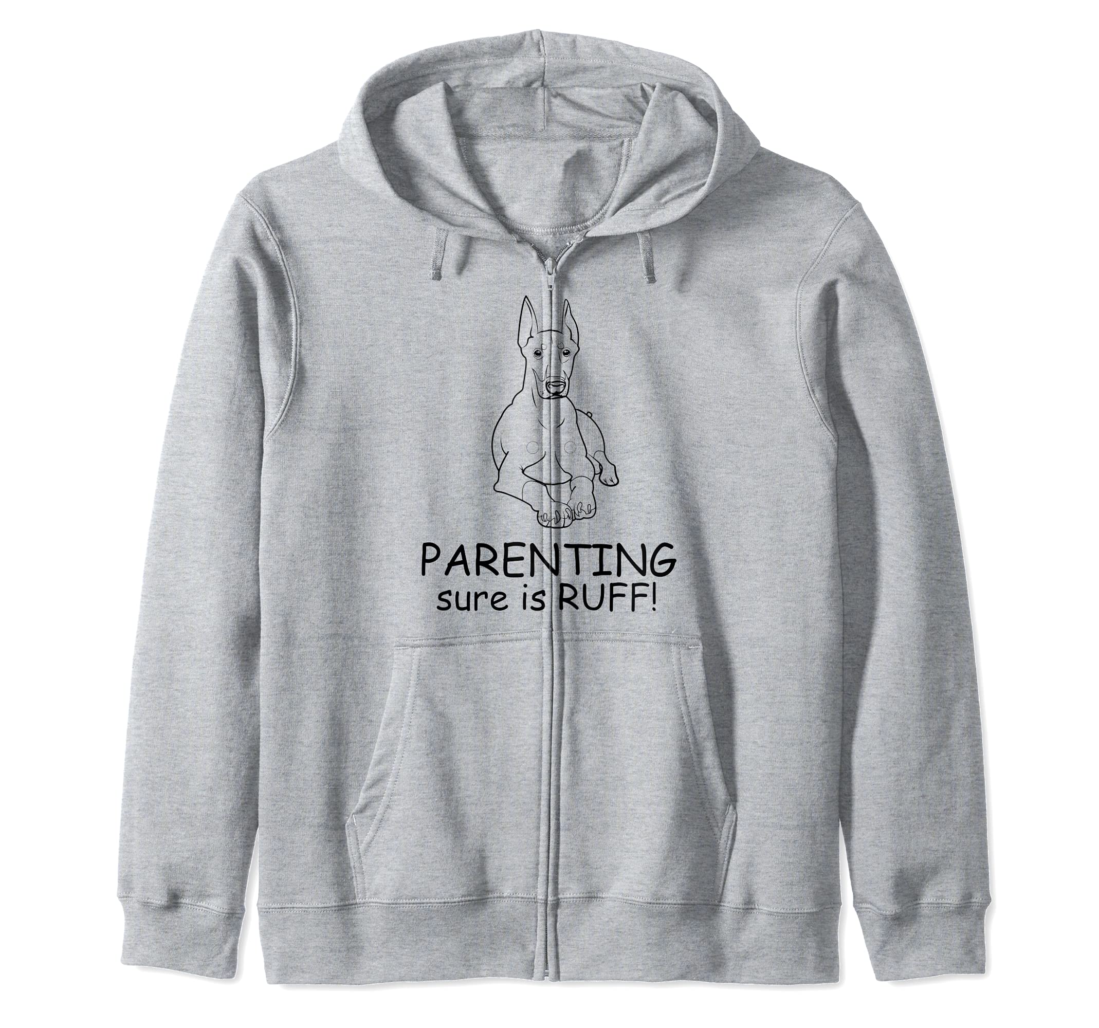Dobberman Dog Love-r Cute Funny Dog Mom Zip Hoodie