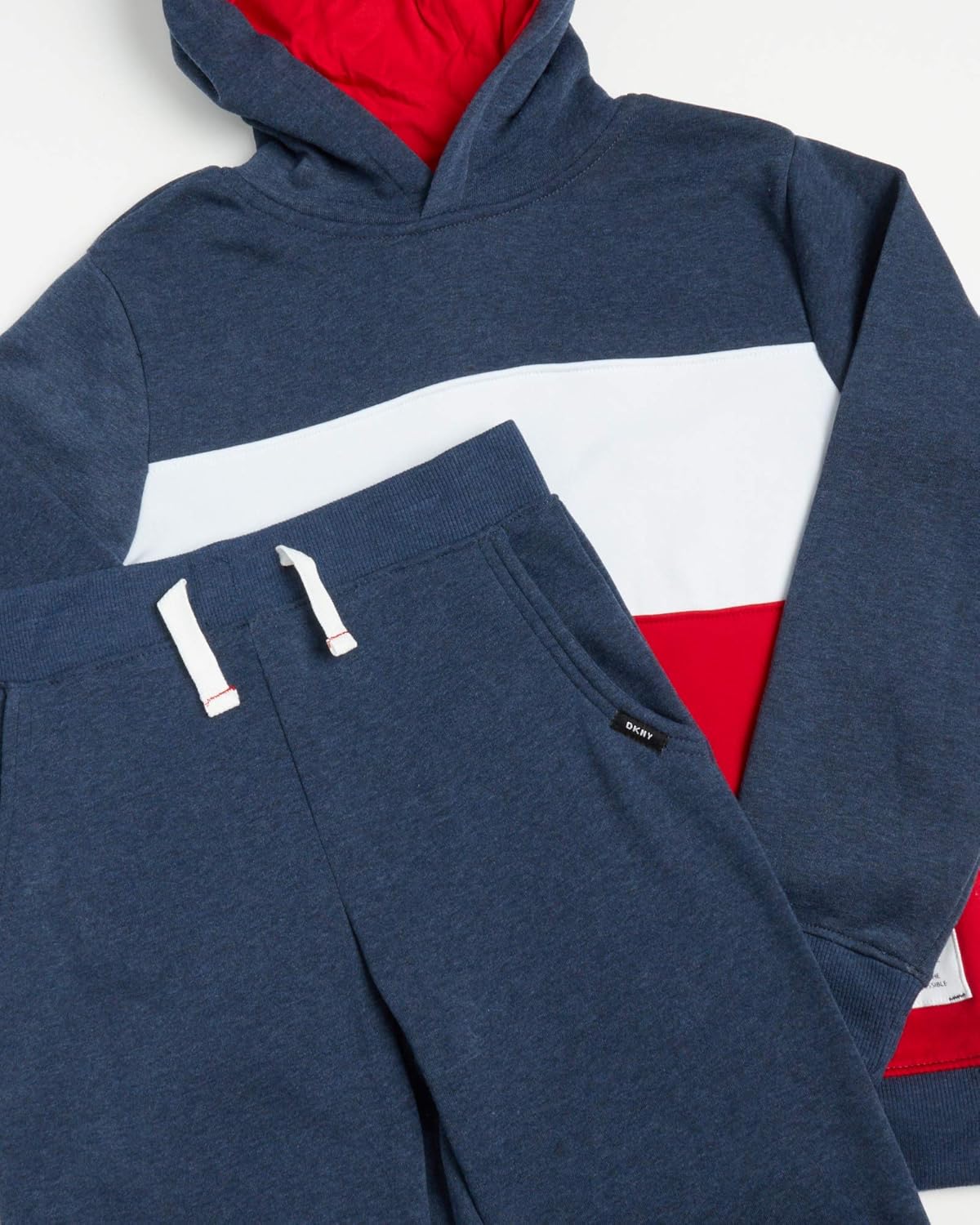 DKNY Boys Jogger Set - 2-Piece Fleece Pullover Hoodie Sweatshirt and Sweatpants: Clothing