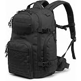Highland Tactical Roger Tactical Backpack with Laser Cut MOLLE Webbing (Black)