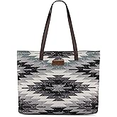Montana West Wrangler Tote Bag for Women Canvas Shoulder Handbag Aztec Purse
