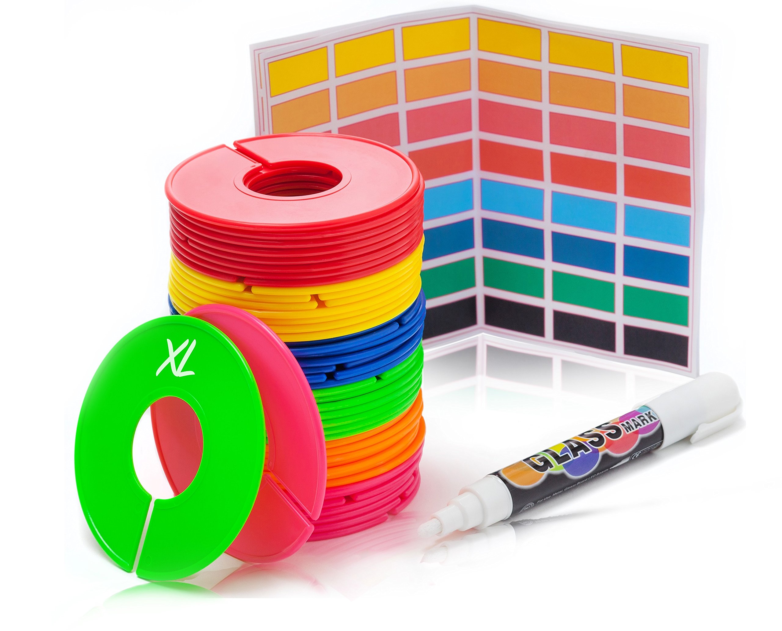 Clothing Hanger Dividers (42 Pack 6 colors ) Nursery Garment Rack Size Divider eBay