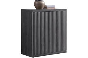 SICOTAS Buffet Cabinet with Storage Accent Sideboard Modern Credenza with Doors & Shelves Fluted Media Console Mid Century Co