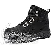 LARNMERN Steel Toe Work Boots Men,Non Slip Safety Shoes,Comfortable Industrial and Constructio Hiking Sneakers