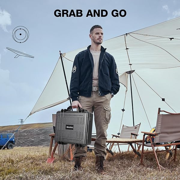 DAQA FOR STARLINK MINI CASE – WATERPROOF BAG FOR TRAVEL AND STORAGE | FOR ESSENTIAL STARLINK MINI ACCESSORIES ORGANIZER | PREMIUM TRAVEL CASE FOR STAR LINK OUTDOOR ADVENTURES
