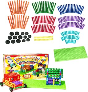 Amazon.com: Playstix Construction Toy Building Blocks Set 211 Piece ...