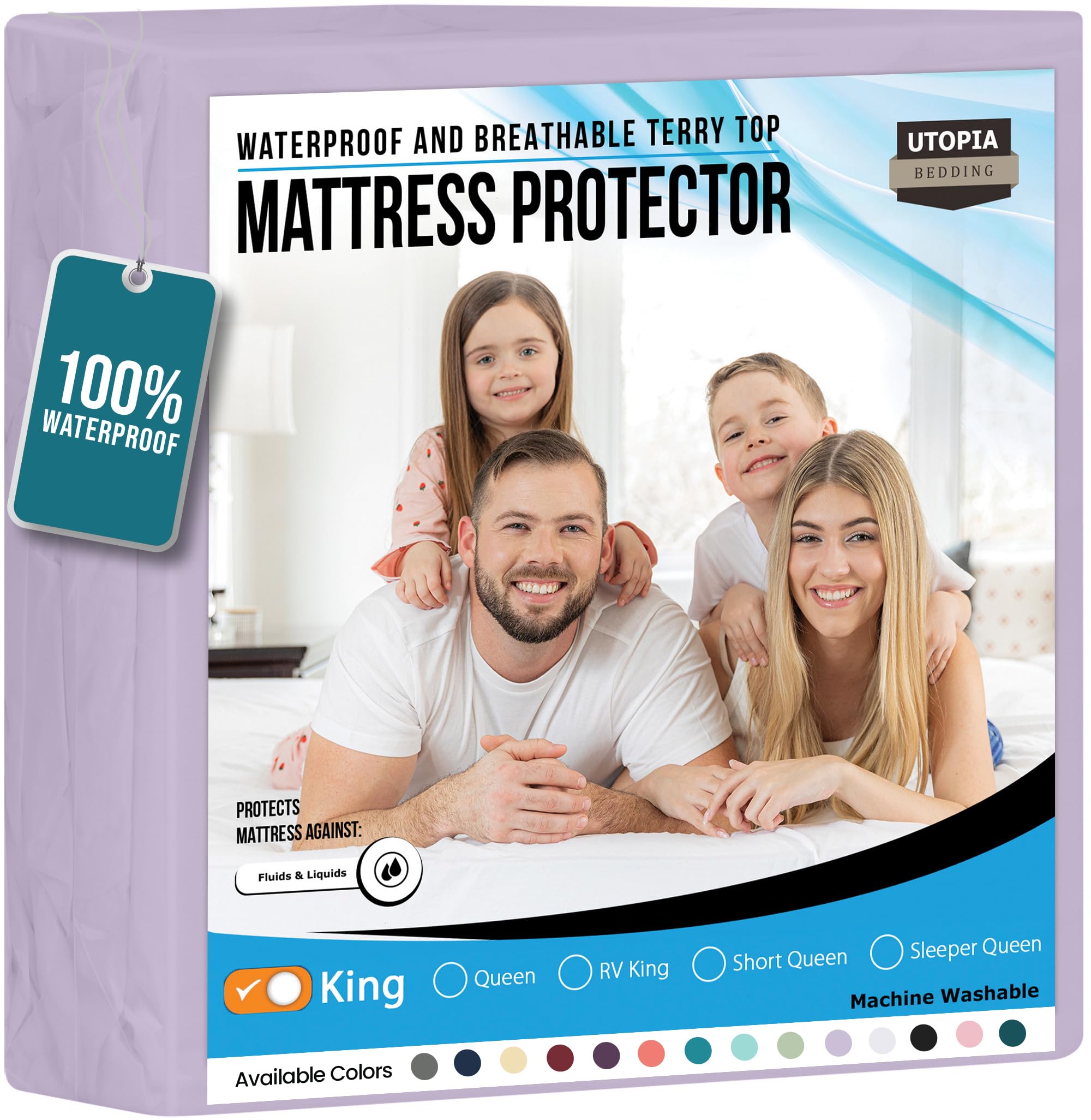 Utopia Bedding Waterproof Mattress Protector King