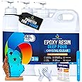CRAFT RESIN 3 Gallon Crystal Clear Deep Pour Epoxy Resin Kit with Pumps - Food Safe & UV Resistant Best for DIY, Art, River Table, Wood, Flower, Mold Casting Resin Epoxy Kit - for Beginners & Pros