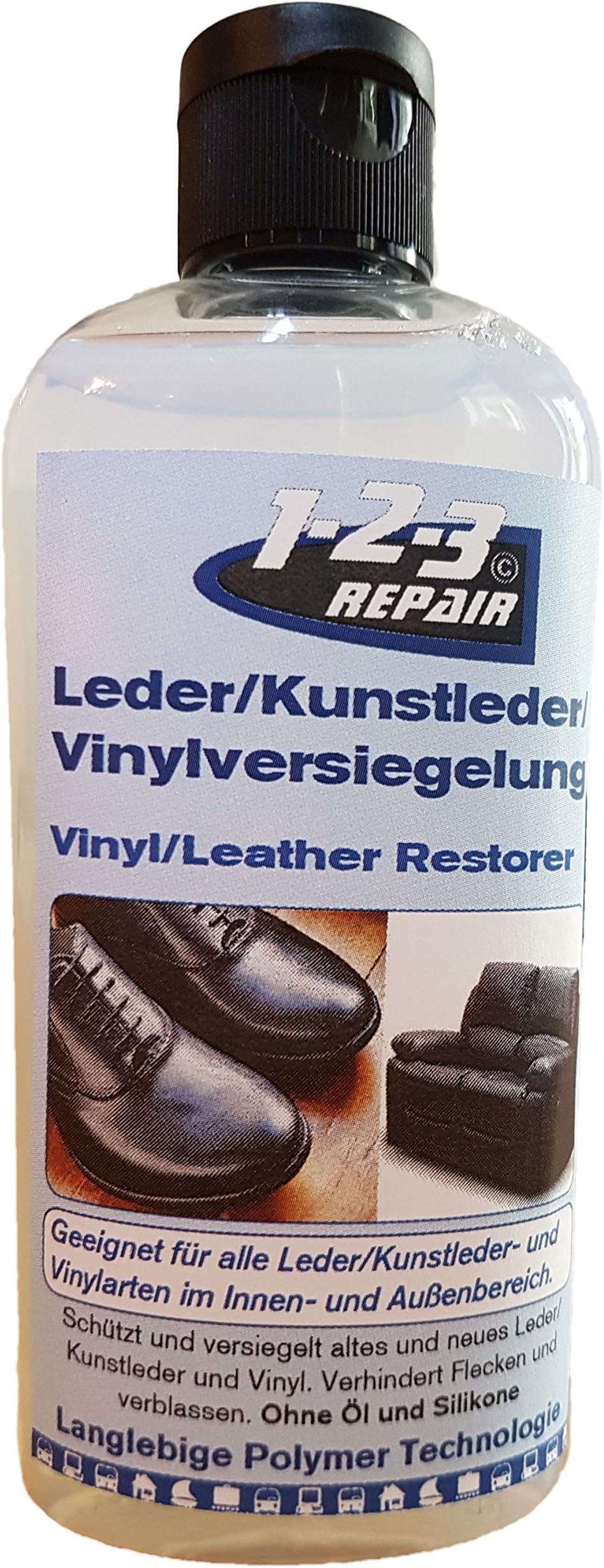 123REPAIR Leather Sealer | Leather and Synthetic Leather Sealer | Vinyl Sealer | Saddle Care | Car Leather Cleaner | Leather Restorer | Leather Care | Car Seat Upholstery Cleaner