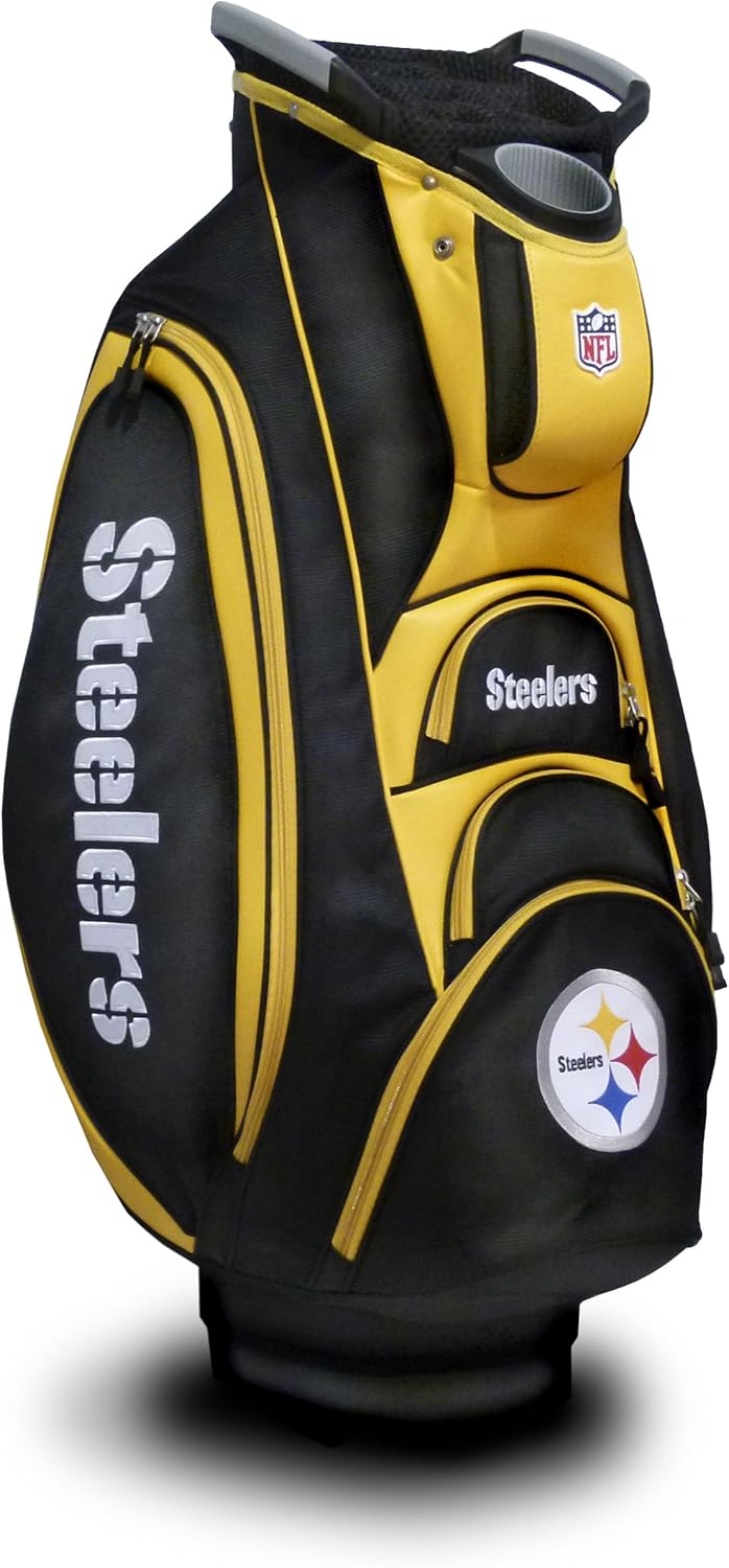 Team Golf NFL New Orleans Saints Victory Golf Cart Bag, 10-way Top with Integrated Dual Handle & External Putter Well, Cooler Pocket, Padded Strap, Umbrella Holder & Removable Rain Hood : Sports & Outdoors