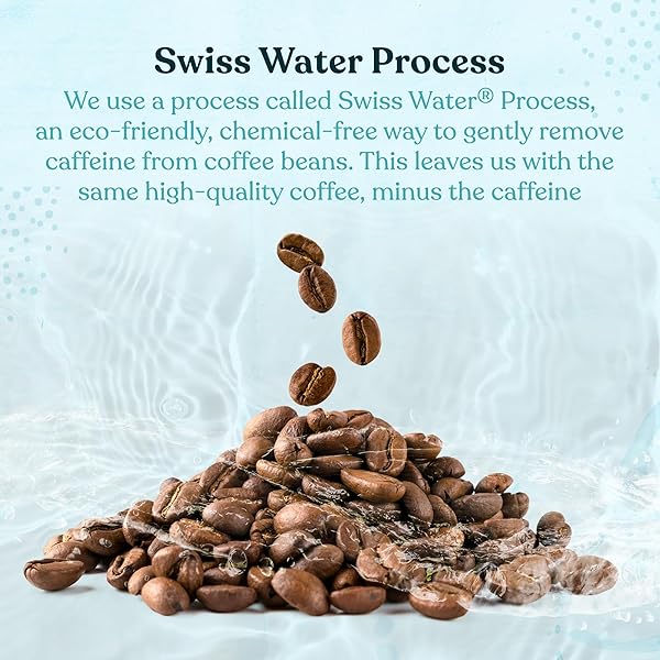 FOUR SIGMATIC CALM ORGANIC DECAF GROUND COFFEE | SWISS WATER DECAF COFFEE WITH CHAGA & REISHI MUSHROOM EXTRACTS | 12OZ BAG