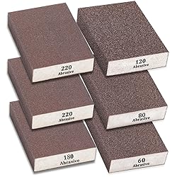 Tnisesm 6Pcs Sanding Blocks 60/80/120/180/220 Grits