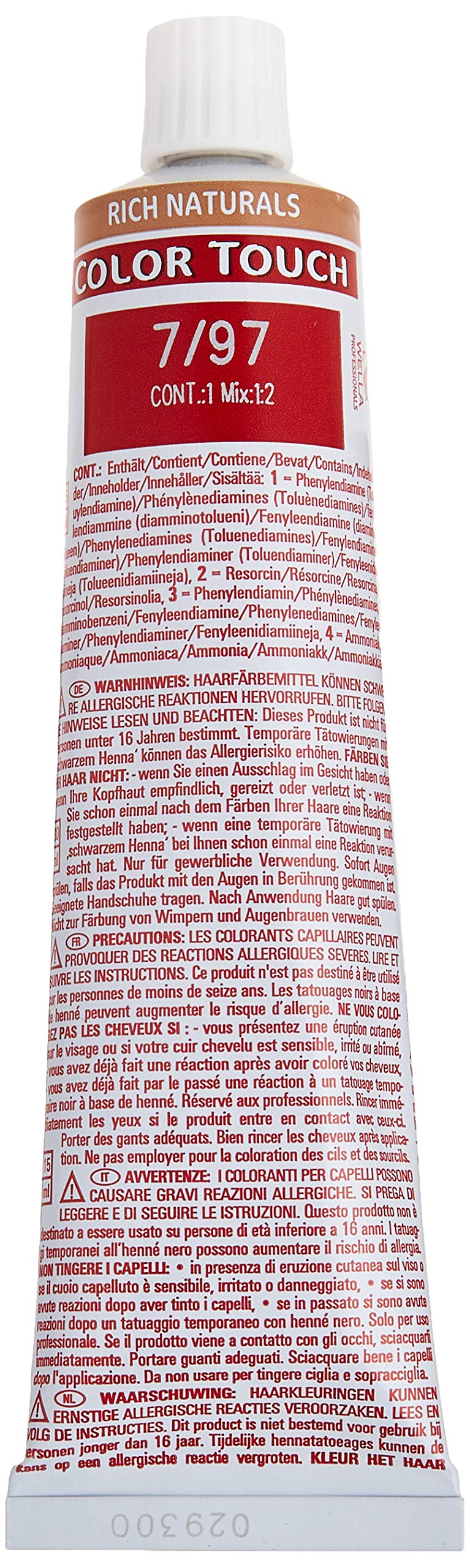 Wella Colour Touch Demi-Permanent Hair Colour, No. 7/97 Medium Blonde Cendre Brown, 0.13601 kg