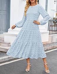 ZESICA Women's Fall Long Sleeve Maxi Dresses 2024