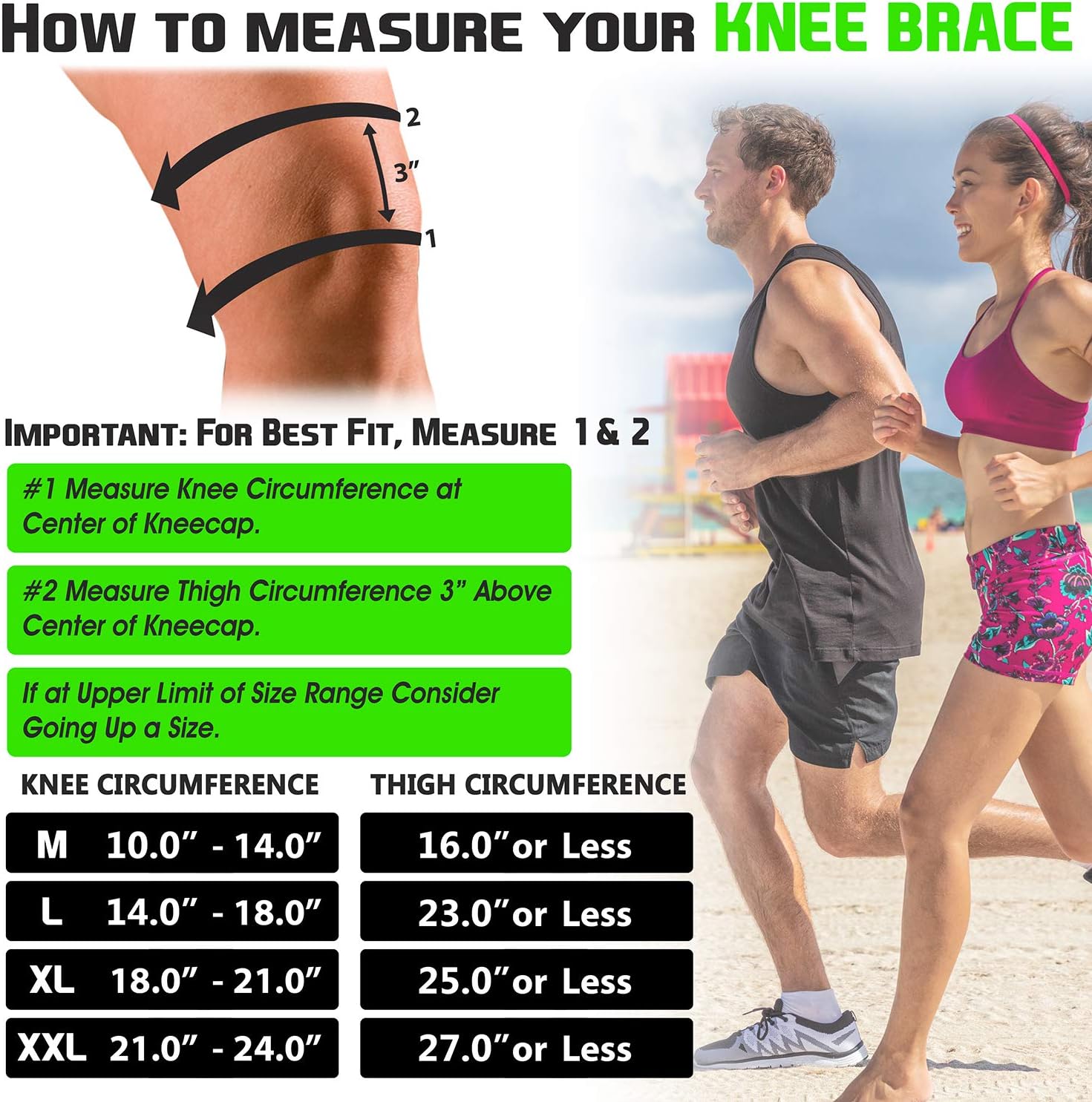 TechWare Pro Knee Brace Support - Relieves ACL, LCL, MCL, Meniscus Tear, Arthritis, Tendonitis Pain. Open Patella Dual Stabilizers Non Slip Comfort Neoprene. Adjustable Bi-Directional Straps - 4 Sizes: Sports & Outdoors