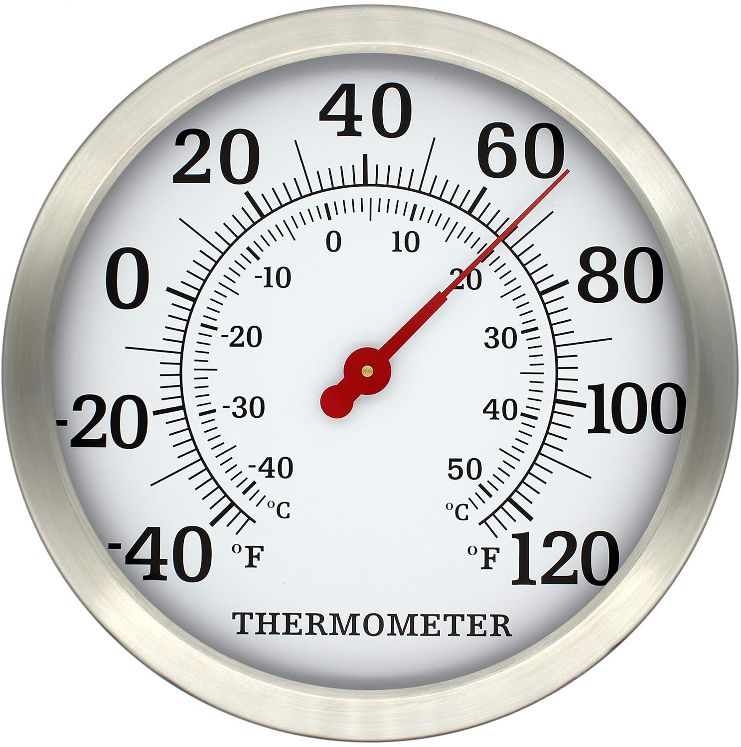 Pedilys Temperature Thermometer 12 Large Decorative Wall Mounted Indoor Outdoor Accurate Celsius And Fahrenheit Measurements Home Garage Pool And Patio Bronze 12 Garden Outdoor Cjp Org In