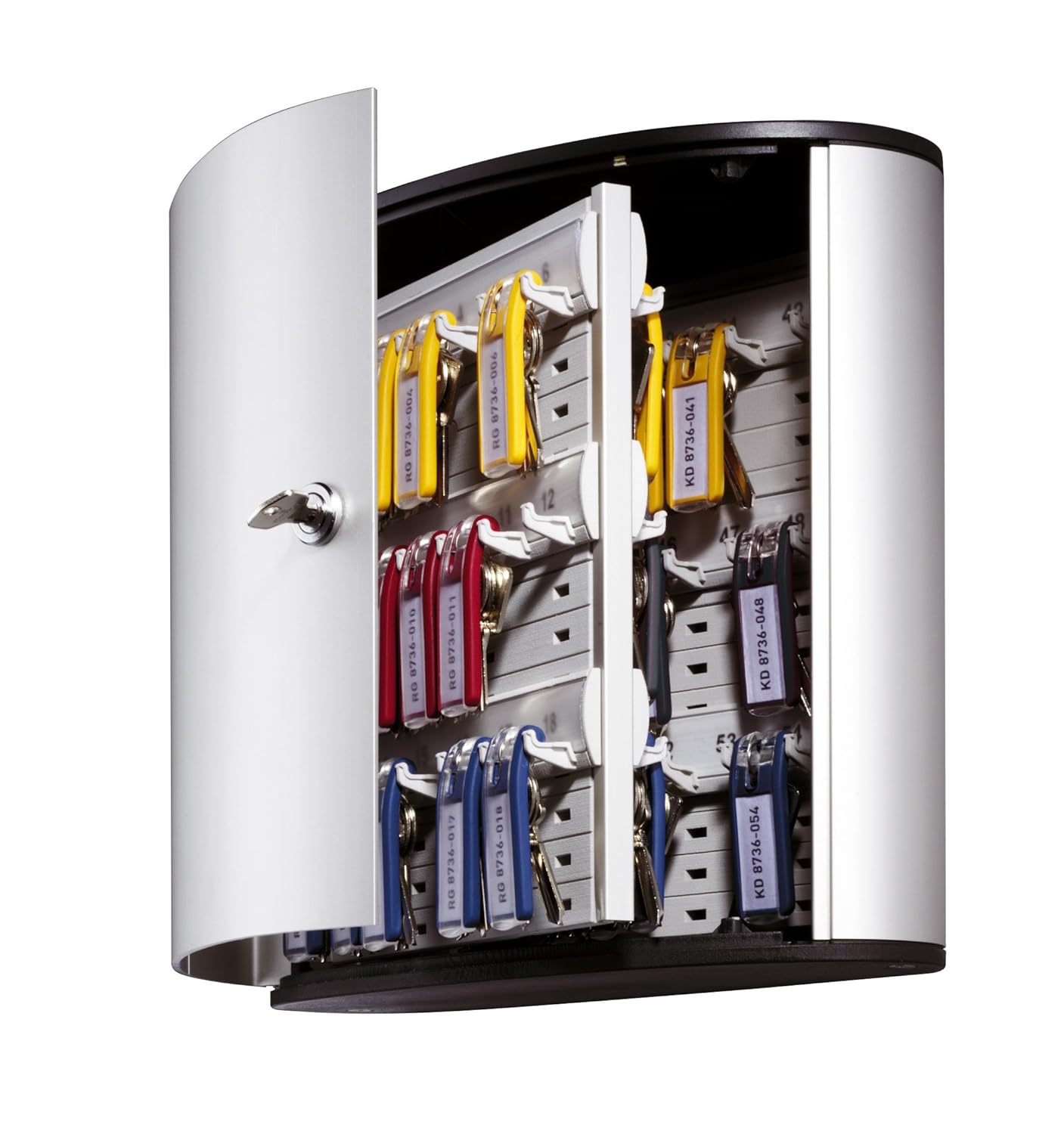 Armario para llaves de aluminio con capacidad para 72 llaveros color