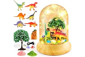SunnyOcean Make Your Own Dinosaur Night Light, DIY Dinosaur Night Light Craft Kit, Dinosaur Gifts for Kids, Kids Crafts, Creative Gifts for Boys and Girls Ages 3-12, Kids Birthday Christmas