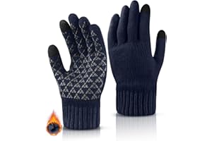 Daisiki Winter Gloves for Women Warm Cozy Gloves for Cold Weather Thick Alpaca Fleece Winter Touchscreen Fingers Gloves