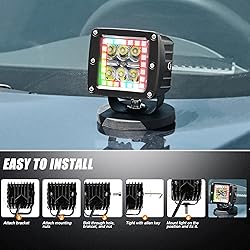 Nicoko 18w 3" Led Work Light with Chaser RGB Halo