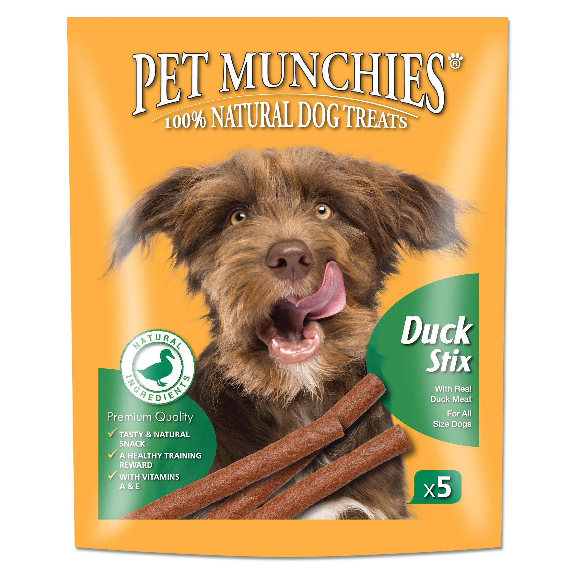 Pet Munchies Duck Stix Dog Treats, Healthy Training Treats with Natural Ingredients 50g, Pack of 10 (50 Chews)