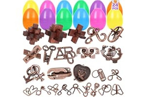 MYTOTHFY 24 Pack Easter Egg Fillers with Brain Teaser Puzzles Toys, Easter Basket Stuffers for Teens, Egg Fillers for Teens Adults Older Kids, Puzzle Games for Party Favors, Gifts for Teens Adults Boys Girls