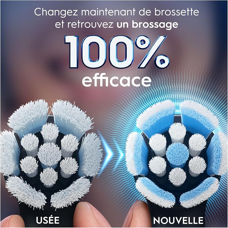 Brossettes de Rechange Gentle Care, lot de 6, Noires