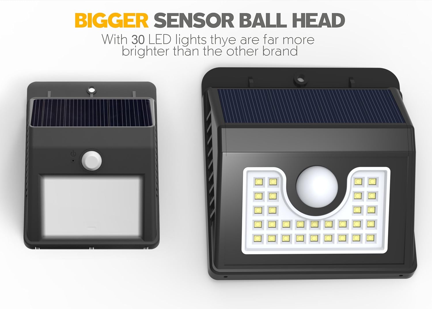 Solar Lights, Vivii Motion Sensor 30 LED Super Bright Security Lights Solar Outdoor Spotlight Flood Lighting for Backyard Garden Patio and Pathway, 4 PK - - 