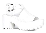 J. Adams Corby Platform Sandal - Low Heel T-Strap
