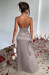 Memoriesea Women's Sexy One Shoulder Satin High