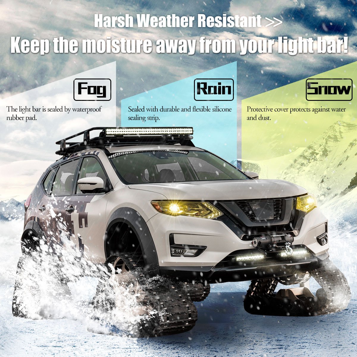 LED Light Bar, YITAMOTOR 270W, 22 Inch Light Bar Spot Light Tri-Row Light Bar Wiring Harness compatible for SUV ATV Truck Pickup Boat 4WD 4X4 Off road Light Fog Driving Light, 20,000lm 3 Year Warranty