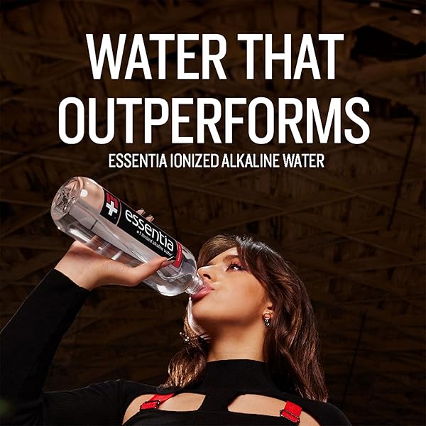 ESSENTIA BOTTLED WATER, 1 LITER, PACK OF 6 BOTTLES; 99.9% PURE, INFUSED WITH ELECTROLYTES FOR A SMOOTH TASTE, PH 9.5 OR HIGHER; IONIZED ALKALINE WATER