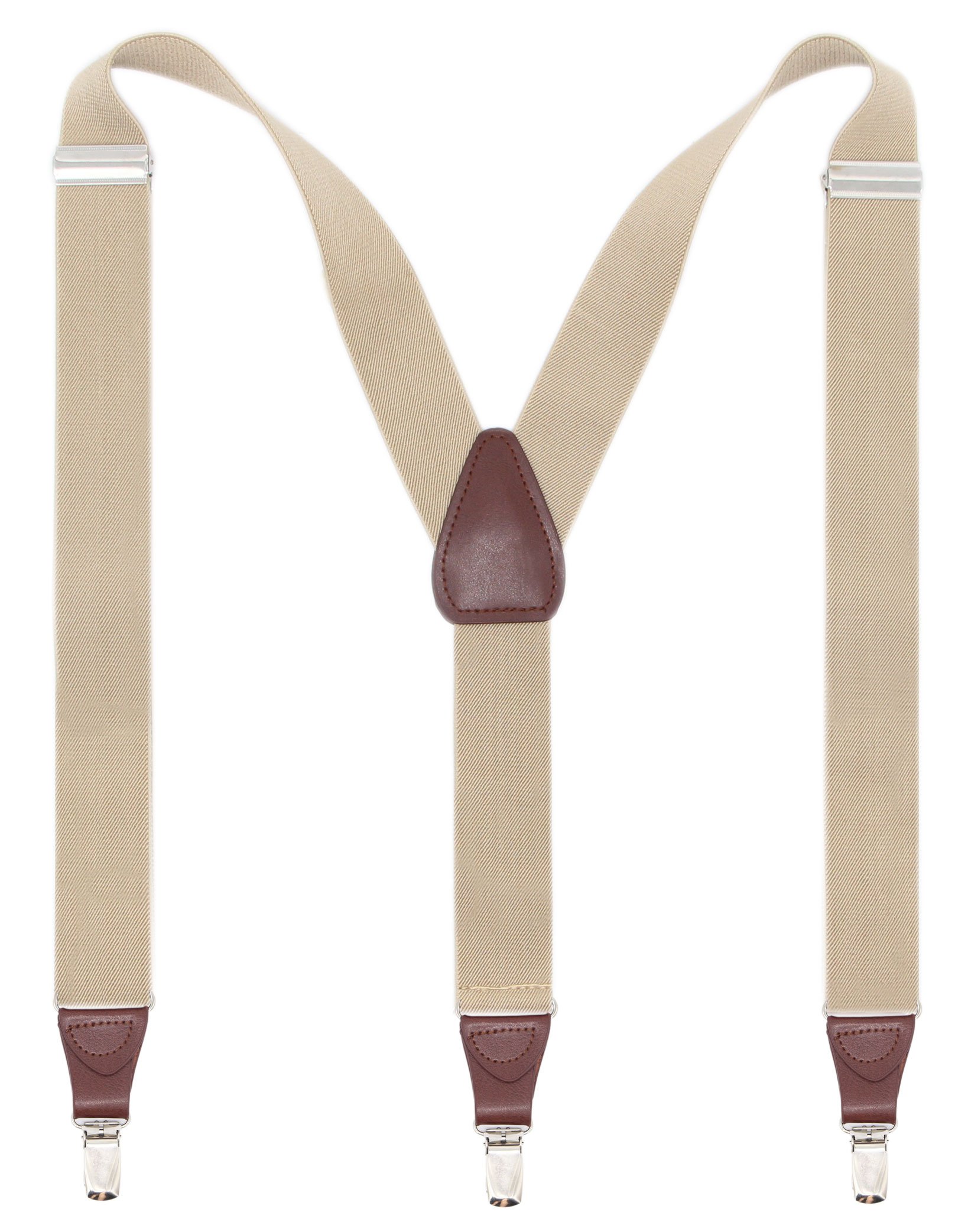 BiotertiMen’s Y-shape 1.4 Inch Suspender -3 Metal Clips, Elastic Straps
